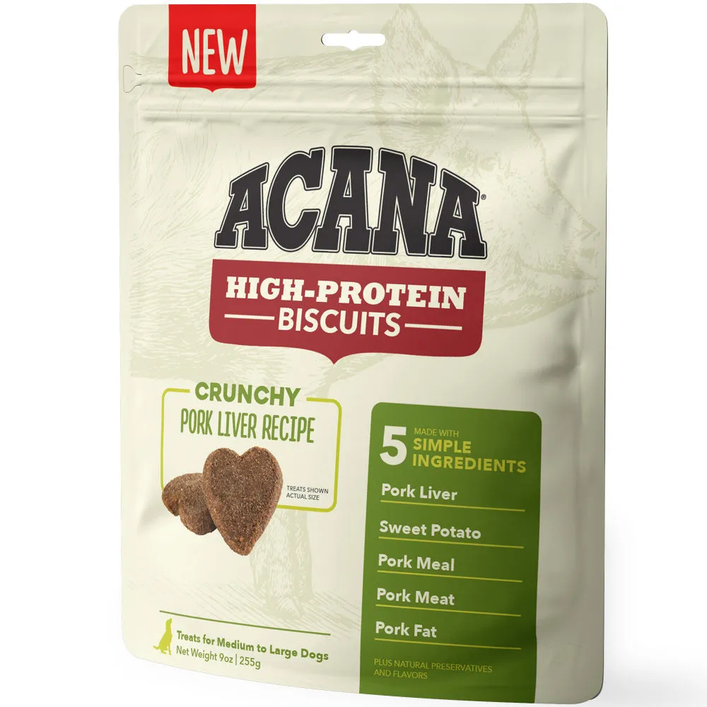 ACANA Crunchy Biscuits High-Protein Pork Liver Recipe Dog Treats