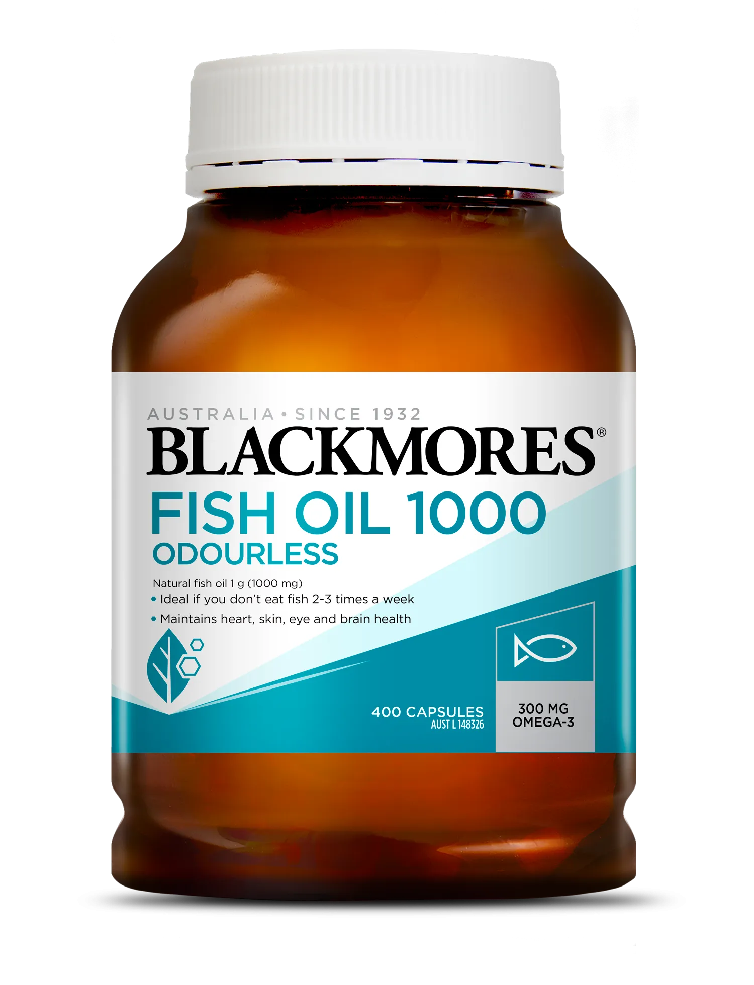 BLACKMORES FISH OIL 1000mg odourless( 400Cap)