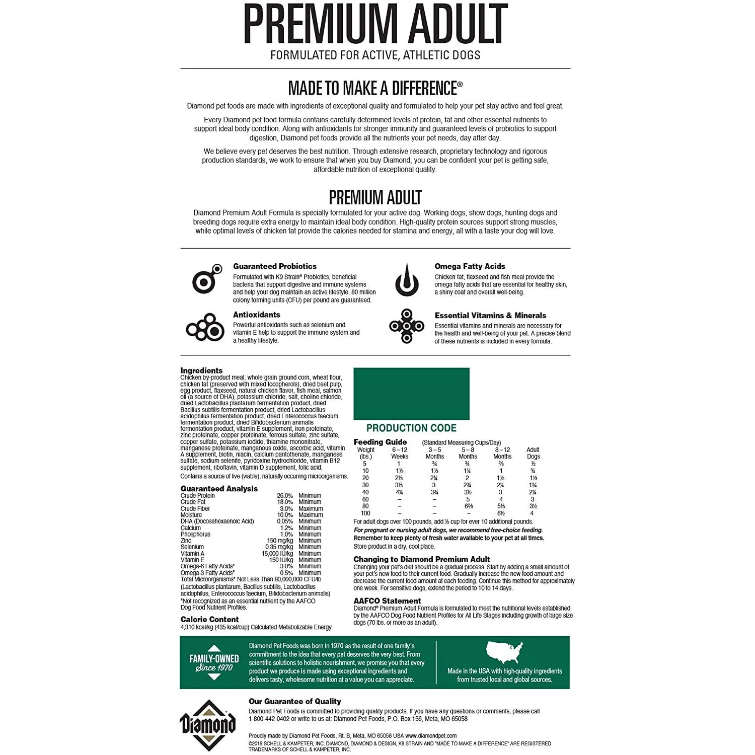 Diamond Premium Adult 40lb