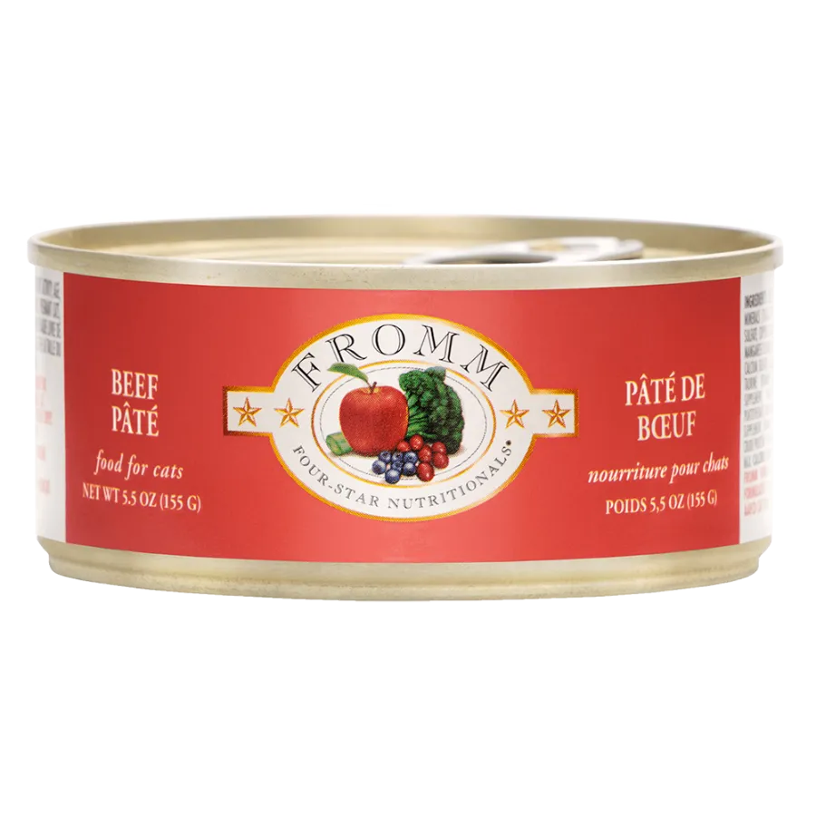 Fromm Four-Star Beef Pate Canned Cat Food 5.5oz