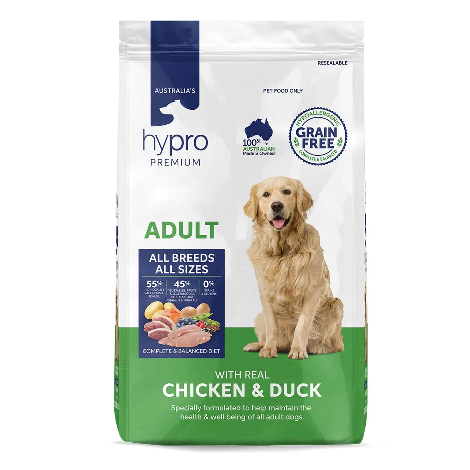 Hypro Premium Grain Free Chicken & Duck Adult Dry Dog Food