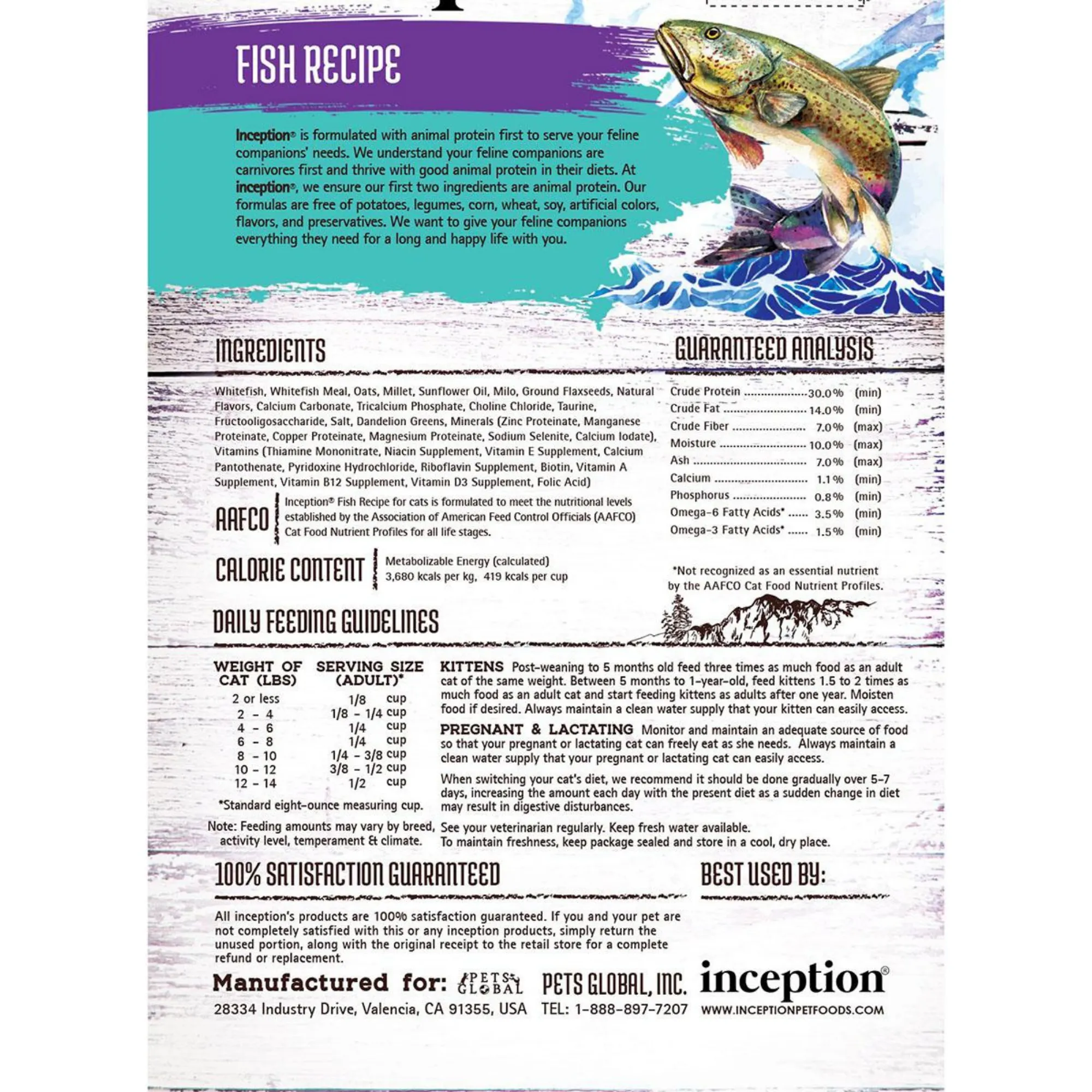 Inception Fish Recipe Cat Food