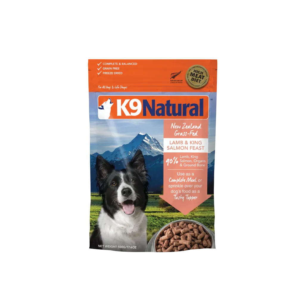 K9 Natural Lamb and King Salmon Freeze Dried Dog Food 500g