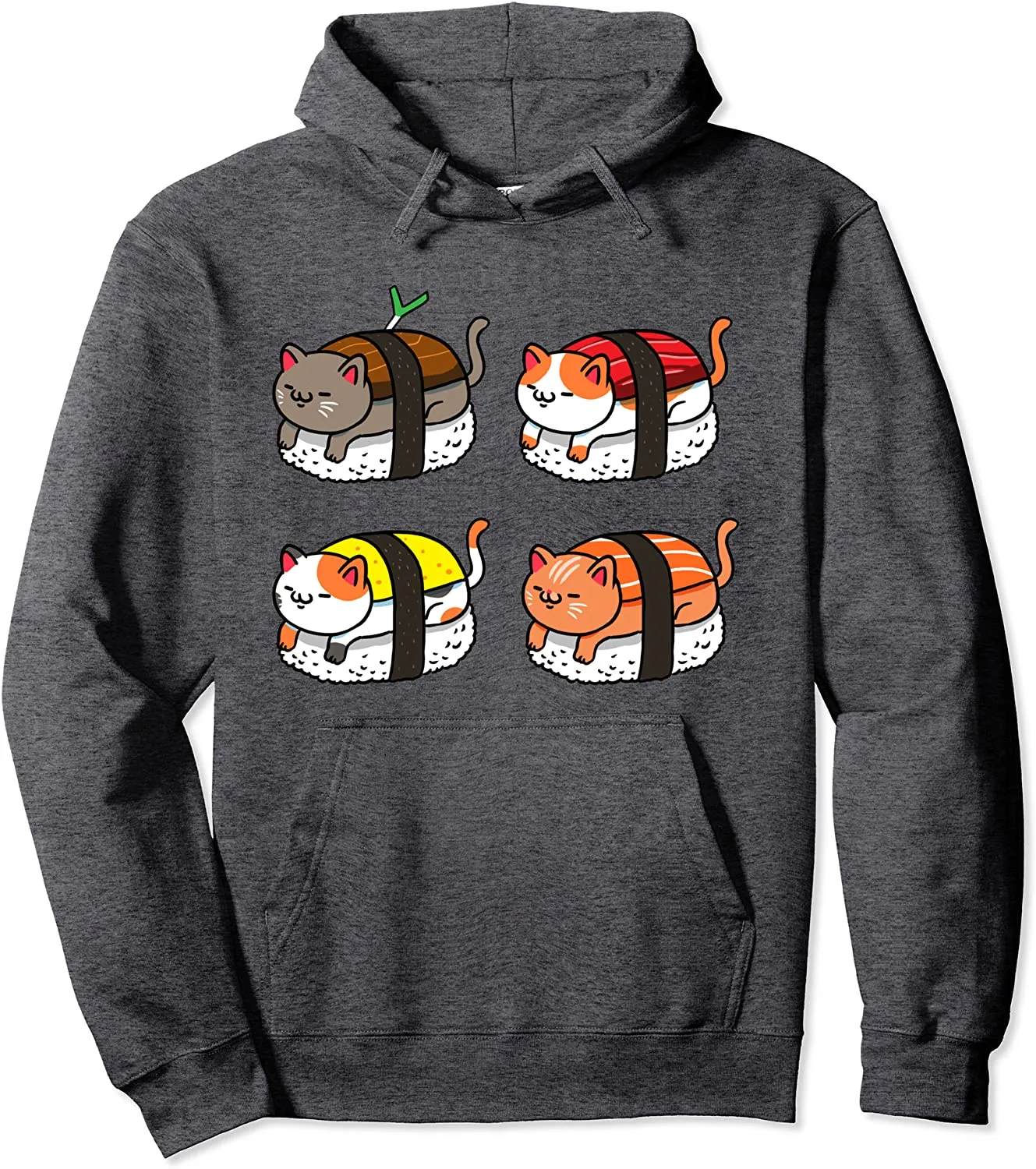 Kawaii Sushi Cats Sushi Lover Pullover Hoodie