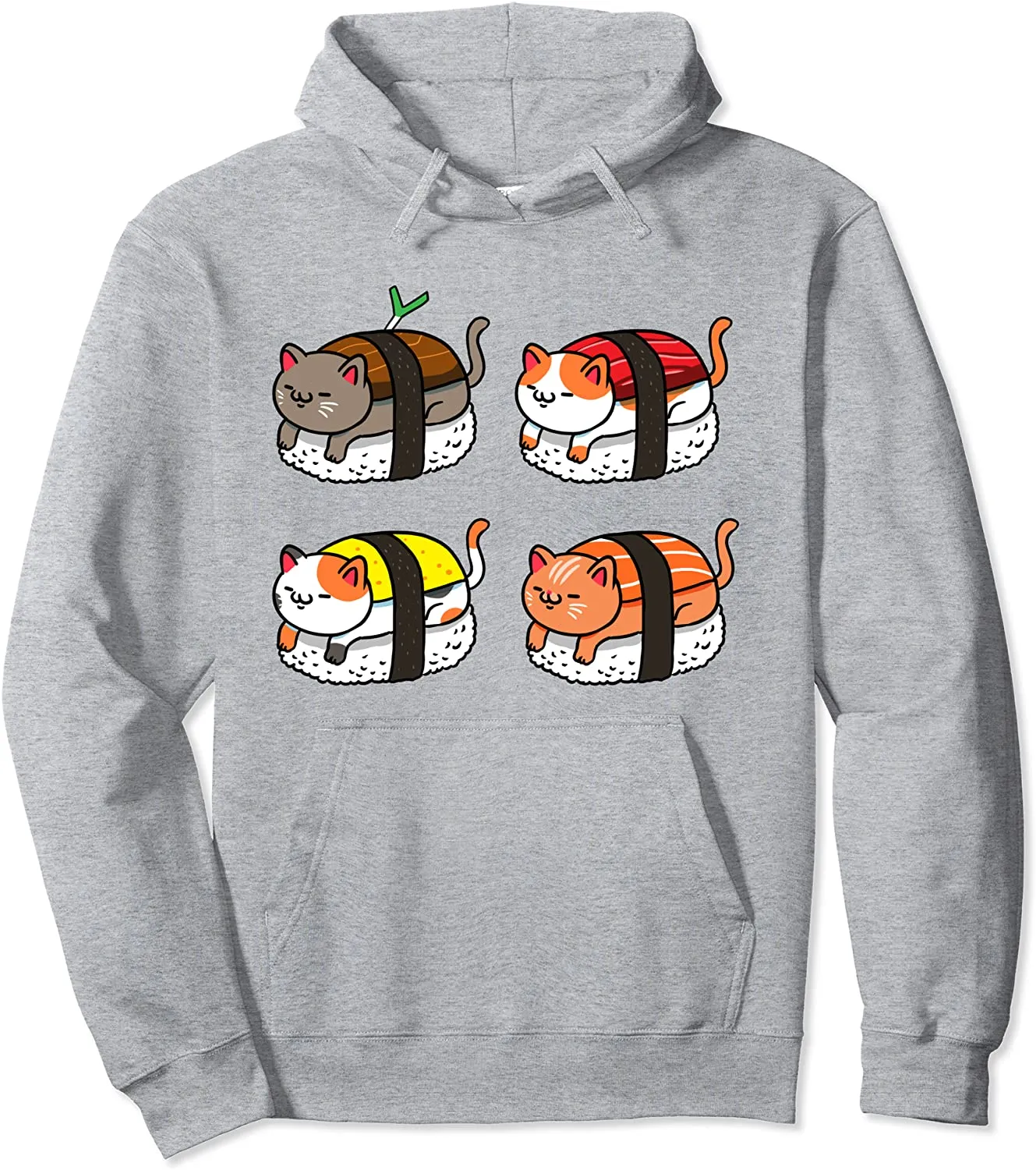 Kawaii Sushi Cats Sushi Lover Pullover Hoodie