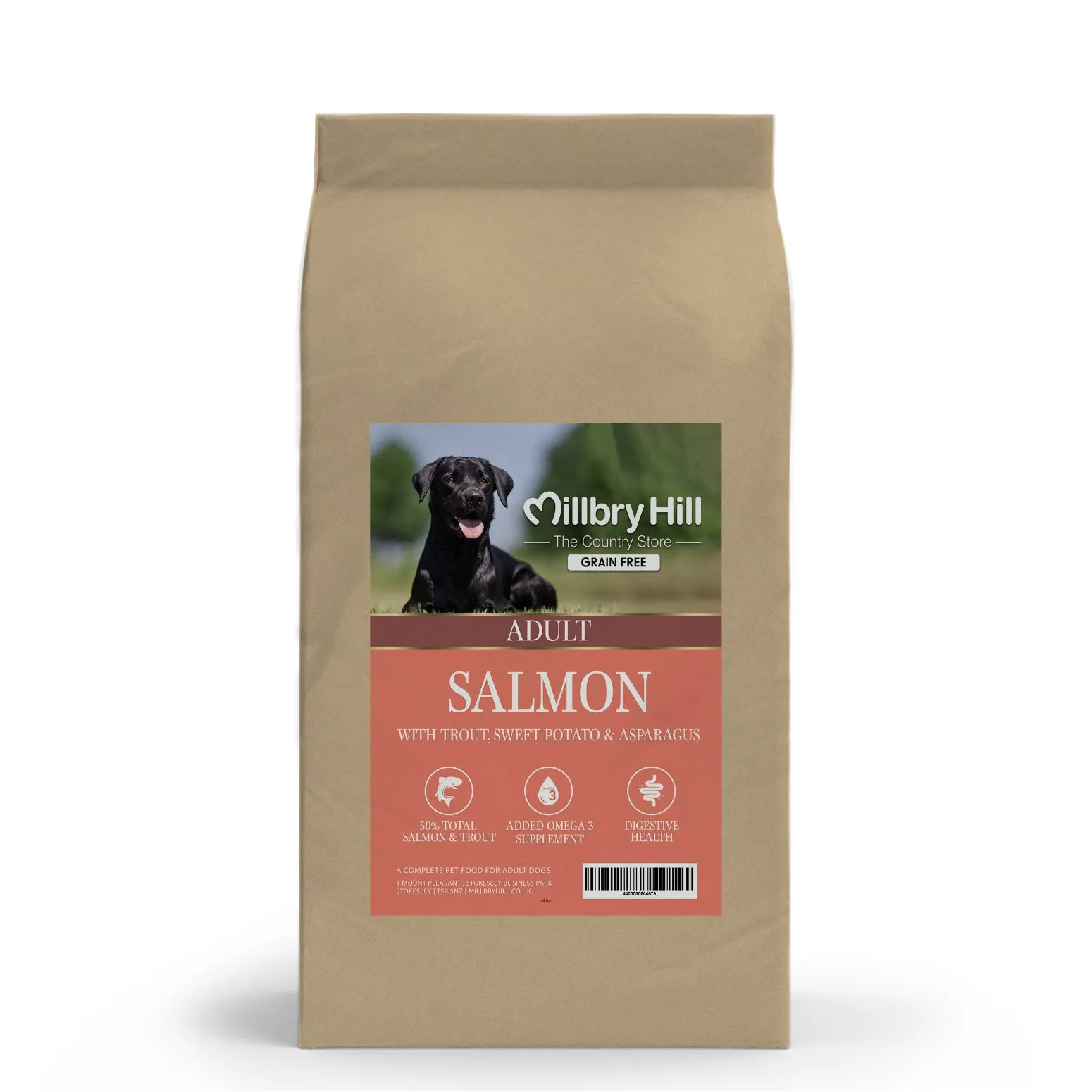 Millbry Hill Grain Free Adult Dog with Salmon, Trout, Sweet Potato & Asparagus