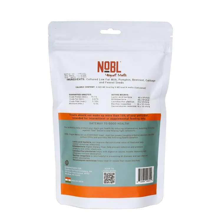 NOBL Probiotic Yogurt Melts - Individual Bag
