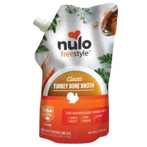 Nulo Freestyle Grain-Free Classic Turkey Bone Broth Dog & Cat Food Topper, 20 oz