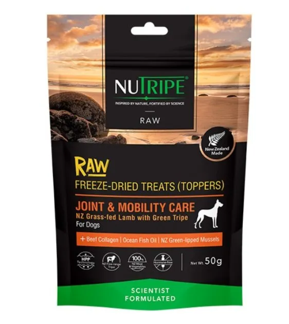 Nutripe Raw Freeze Dried Dog Treats & Toppers (Joint & Mobility Care)