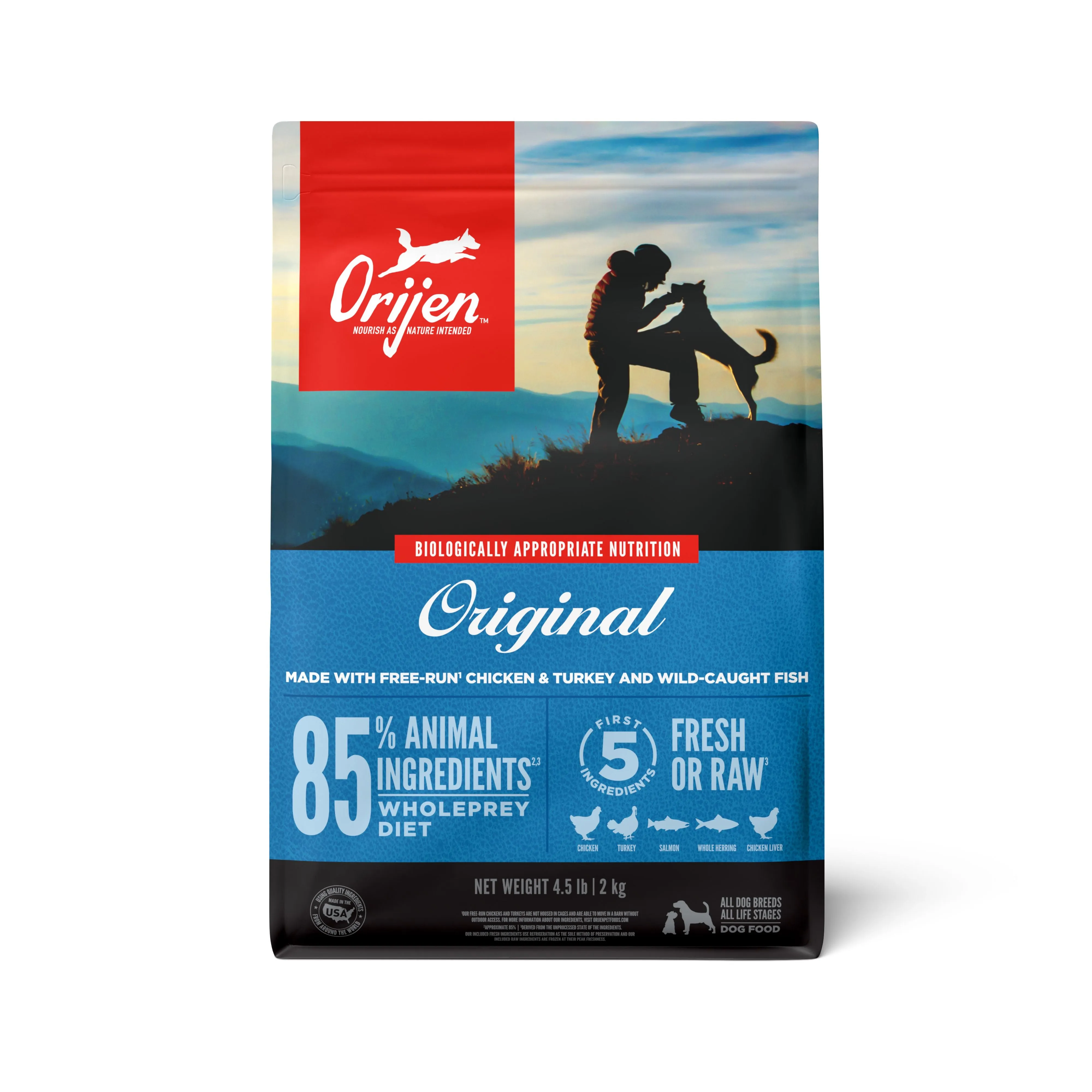 ORIJEN Original Biologically Appropriate Dry Dog Food 2kg