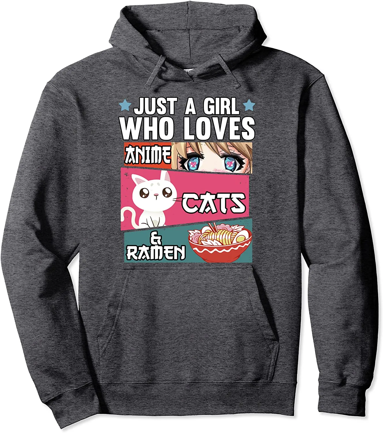 Otaku Just A Girl Who Loves Anime Cats & Ramen Noods Lover Pullover Hoodie