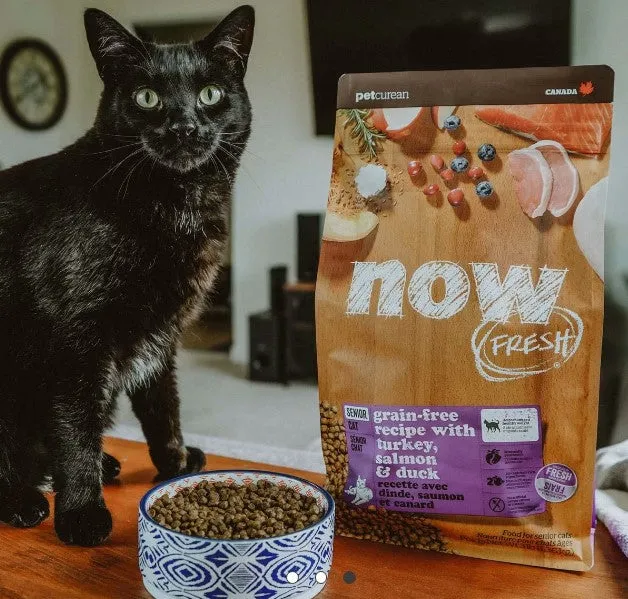 PETCUREAN Now Fresh - Grain-Free Turkey, Salmon   Duck for Senior Cats