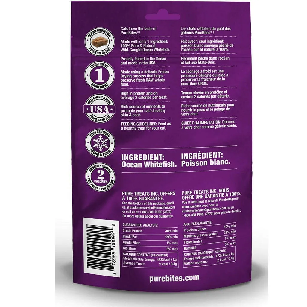 PureBites Freeze Dried Ocean Whitefish Treats for Cats (0.70 oz)
