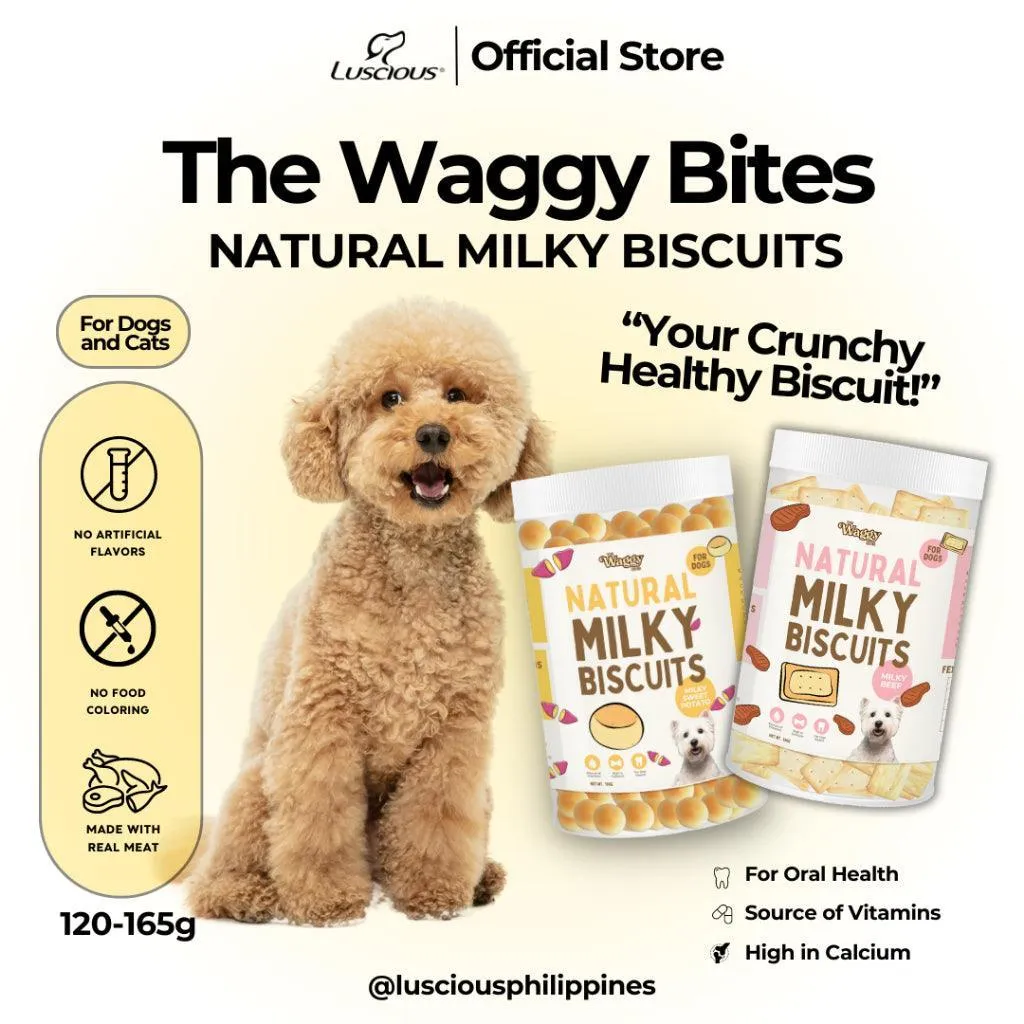The Waggy Bites - Natural Milky Biscuits (Milky Beef)